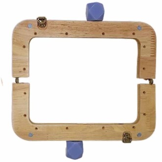 Ahşap Mıknatıslı Çanta Bursu Dikdörtgen ALT200 Lila - 2