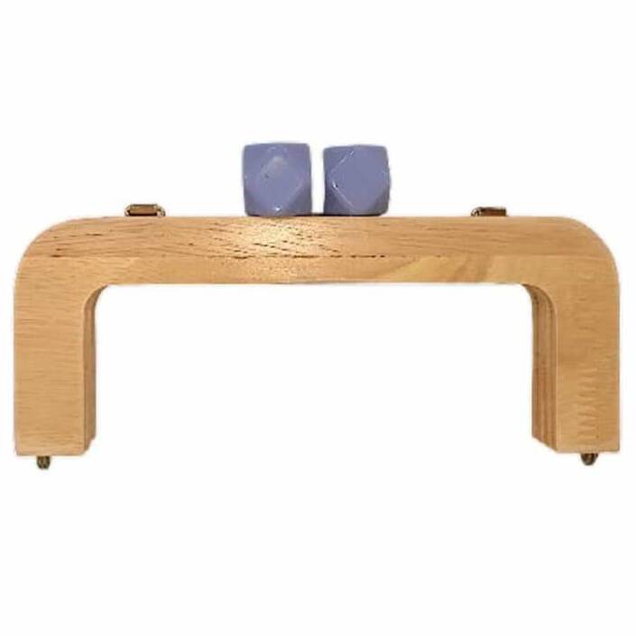 Ahşap Mıknatıslı Çanta Bursu Dikdörtgen ALT200 Lila - 1