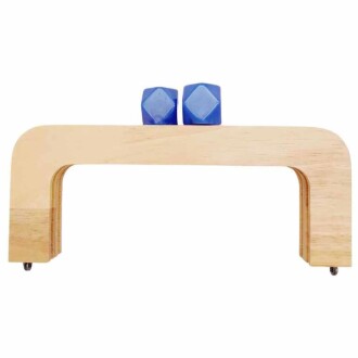 Ahşap Mıknatıslı Çanta Bursu Dikdörtgen ALT200 Mavi - Orivyum