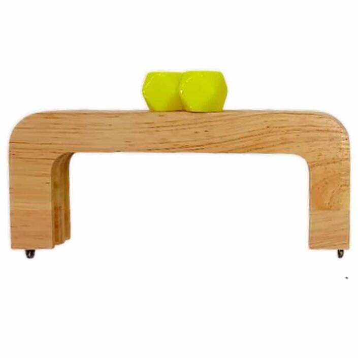 Ahşap Mıknatıslı Çanta Bursu Dikdörtgen ALT200 Sarı - 1