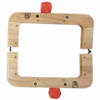 Ahşap Mıknatıslı Çanta Bursu Dikdörtgen ALT200 Turuncu - 2