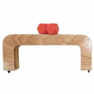 Ahşap Mıknatıslı Çanta Bursu Dikdörtgen ALT200 Turuncu - Orivyum