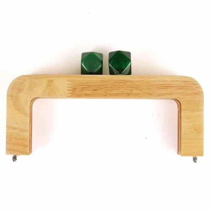 Ahşap Mıknatıslı Çanta Bursu Dikdörtgen ALT200 Zümrüt - 1