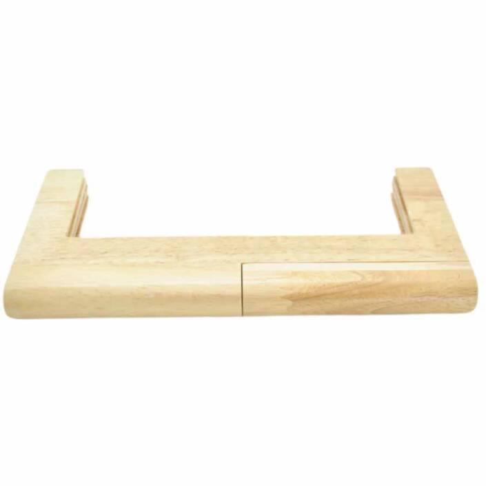 Ahşap Mıknatıslı Çanta Bursu Dikdörtgen ALT300 Ham - 4