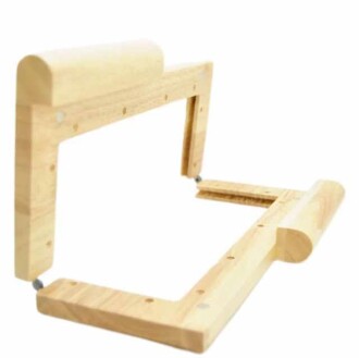 Ahşap Mıknatıslı Çanta Bursu Dikdörtgen ALT300 Ham - 2