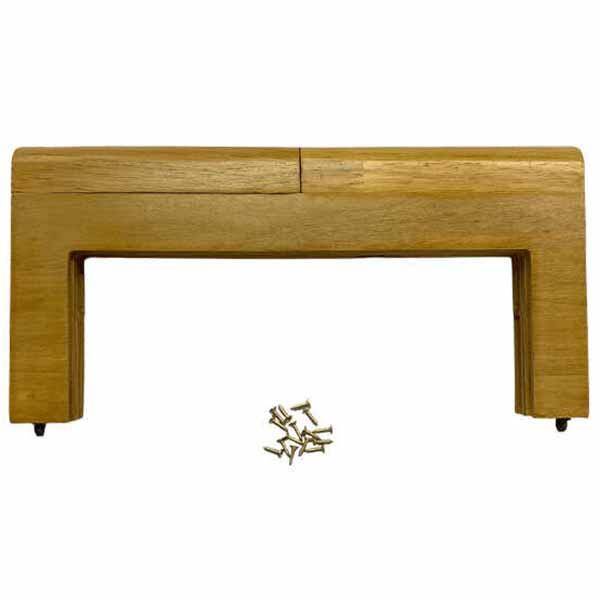 Ahşap Mıknatıslı Çanta Bursu Dikdörtgen ALT300 Ham - 3