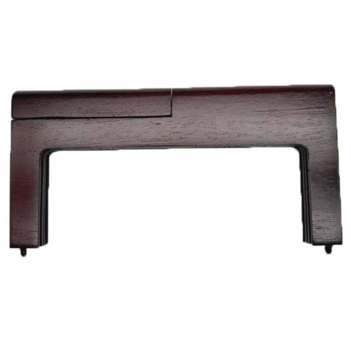 Ahşap Mıknatıslı Çanta Bursu Dikdörtgen ALT300 Kahve - 5