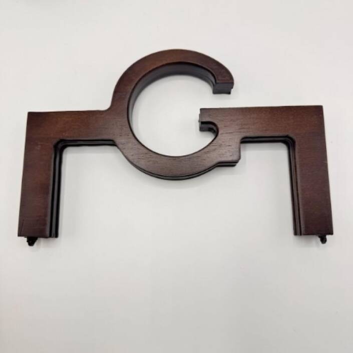 Ahşap Mıknatıslı Çanta Bursu ( G Model ) Kahve - 2