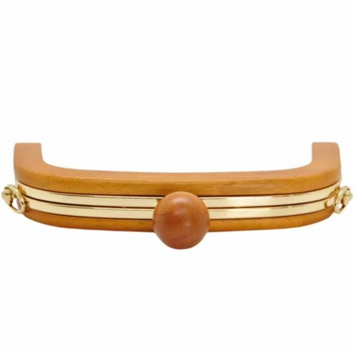 Ahşap Mıknatıslı Çanta Bursu İçi Metal ALT250 Taba - 5