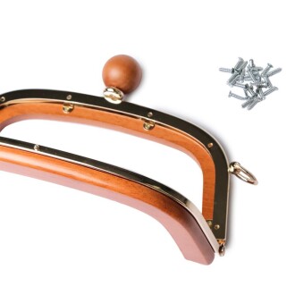 Ahşap Mıknatıslı Çanta Bursu İçi Metal ALT250 Taba - 4