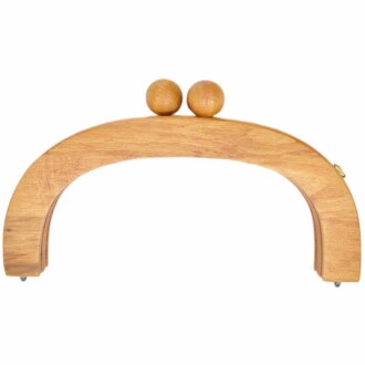 Ahşap Mıknatıslı Çanta Bursu Oval ALT290 Kahve - Orivyum