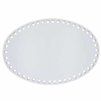 Ahşap Sepet Tabanı Oval Beyaz ( 1 Adet ) - Orivyum