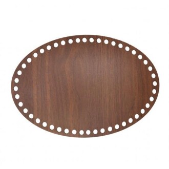 Ahşap Sepet Tabanı Oval Kahverengi ( 1 Adet ) - Orivyum