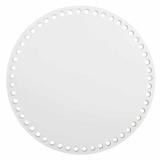 Ahşap Sepet Tabanı Yuvarlak Beyaz Boyları ( 1 Adet ) - Orivyum