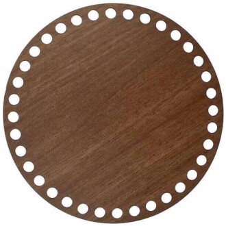 Ahşap Sepet Tabanı Yuvarlak Boyları Kahve ( 1 Adet ) - Orivyum