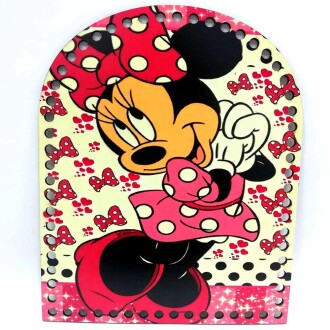 Ahşap Sırt Çanta Plakası C1 Minnie Mouse - Orivyum