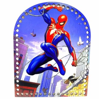 Ahşap Sırt Çanta Plakası C2 Spiderman - Orivyum