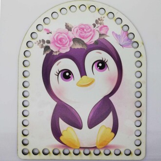 Ahşap Sırt Çanta Plakası Penguen H95 - Orivyum