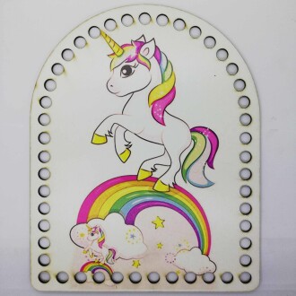 Ahşap Sırt Çanta Plakası Unicorn H94 - Orivyum