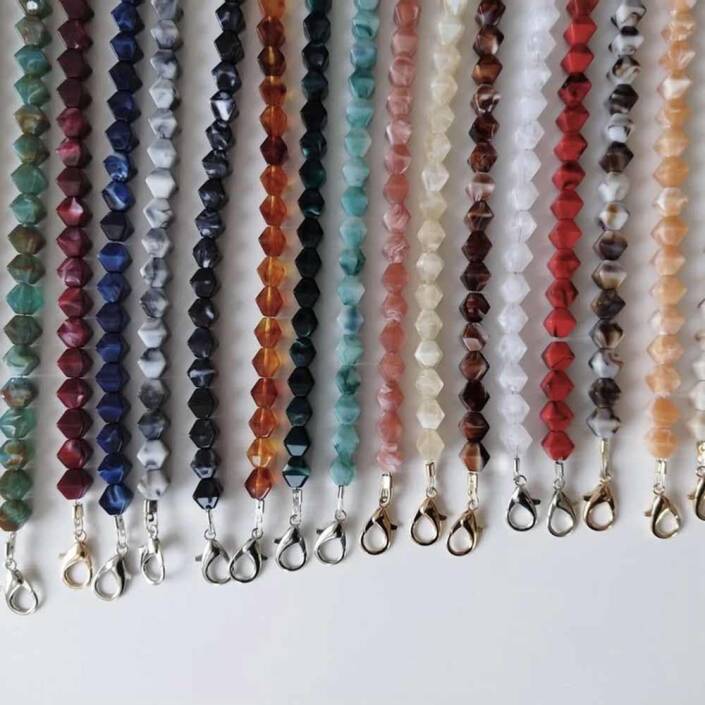 Akrilik Boncuklu Çanta Sapı Piramit ( 1 Adet ) - 2