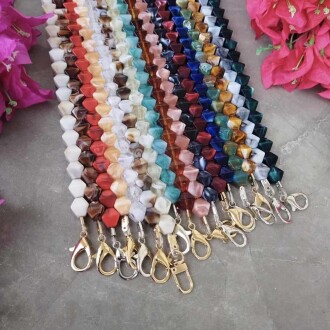 Akrilik Boncuklu Çanta Sapı Piramit ( 1 Adet ) - 6