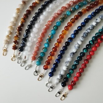 Akrilik Boncuklu Çanta Sapı Yuvarlak ( 1 Adet ) - Orivyum