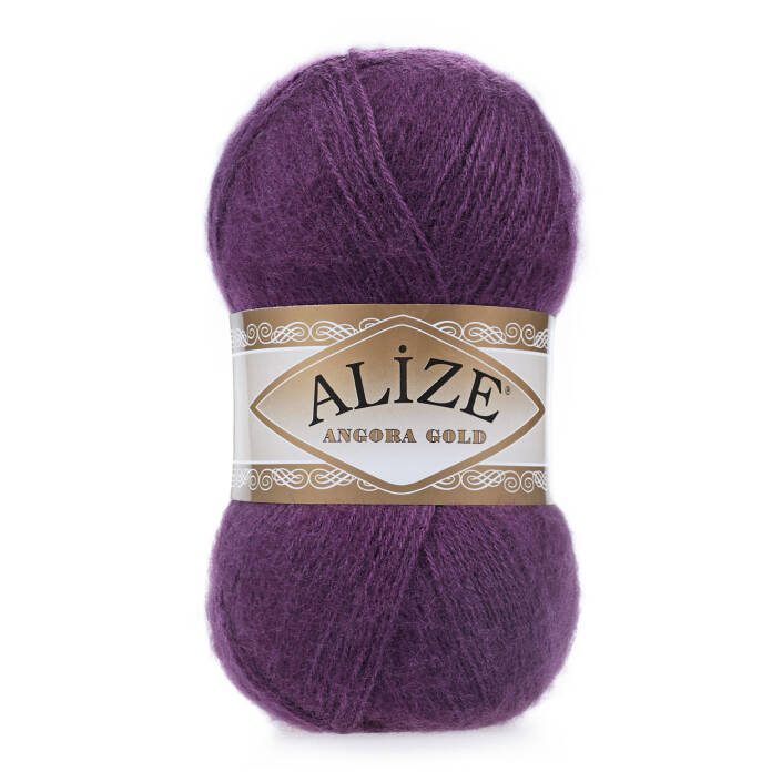 Alize Angora Gold El Örgü İpi 111 Mürdüm - 1