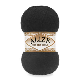 Alize Angora Gold El Örgü İpi 60 Siyah - Alize
