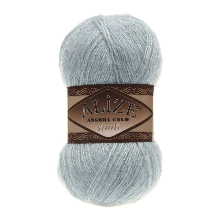 Alize Angora Gold Simli El Örgü İpi 114 Mint - 1
