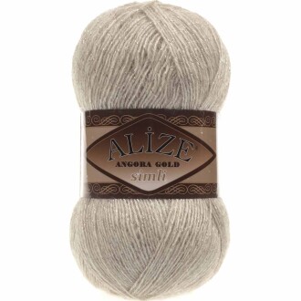Alize Angora Gold Simli El Örgü İpi 152 Bej Melanj - Alize