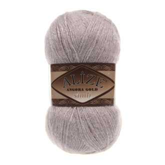Alize Angora Gold Simli El Örgü İpi 163 Gül Grisi - Alize