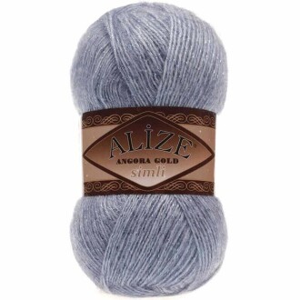Alize Angora Gold Simli El Örgü İpi 221 Denim Melanj - Alize