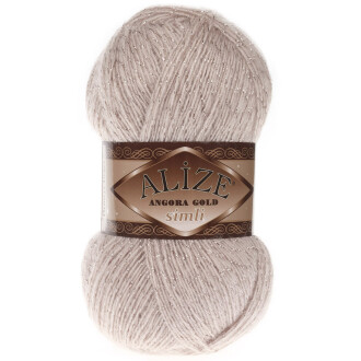 Alize Angora Gold Simli El Örgü İpi 506 Taş Rengi - Alize