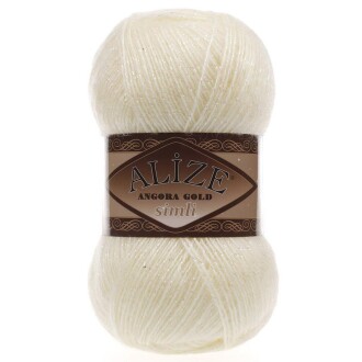 Alize Angora Gold Simli El Örgü İpi 67 Mum Işıgı - Alize