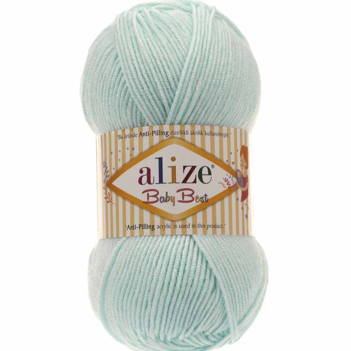 Alize Baby Best El Örgü Bebe İpi 19 Açık Mint - 1