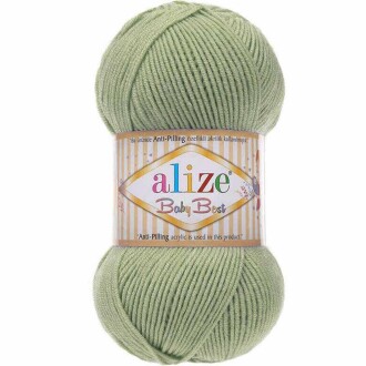 Alize Baby Best El Örgü Bebe İpi 138 Çağla Yeşili - Alize