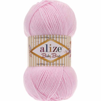 Alize Baby Best El Örgü Bebe İpi 185 Toz Pembe - Alize