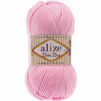 Alize Baby Best El Örgü Bebe İpi 191 Açık Pembe - Alize