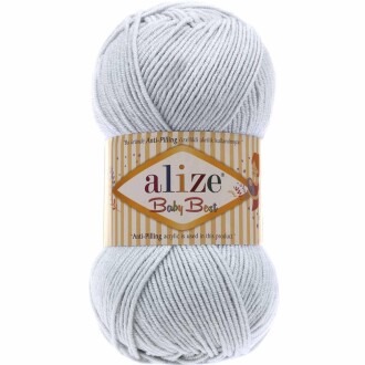 Alize Baby Best El Örgü Bebe İpi 224 Açık Gri - Alize