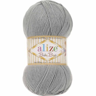 Alize Baby Best El Örgü Bebe İpi 344 Gri - Alize