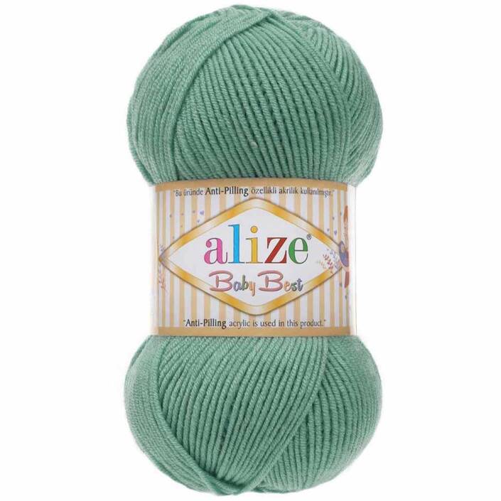 Alize Baby Best El Örgü Bebe İpi 463 Koyu Mint - 1
