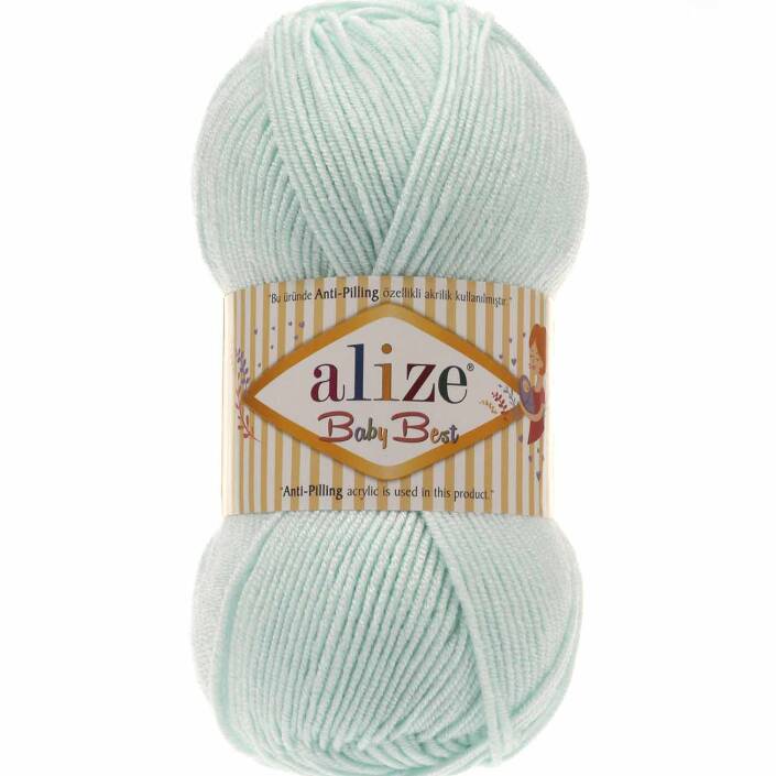 Alize Baby Best El Örgü Bebe İpi 514 Buz Mavisi - 1
