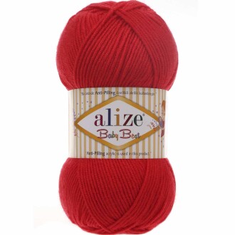 Alize Baby Best El Örgü Bebe İpi 56 Kırmzı - Alize