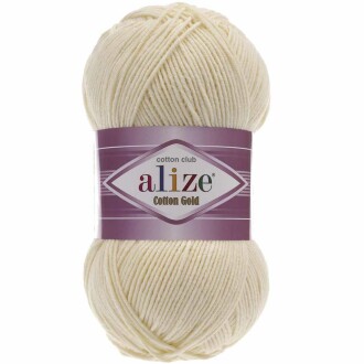 Alize Cotton Gold El Örgü İpi 01 Krem - Alize