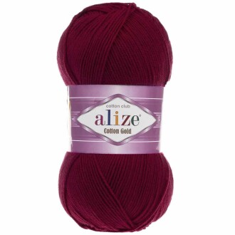Alize Cotton Gold El Örgü İpi 57 Bordo - Alize