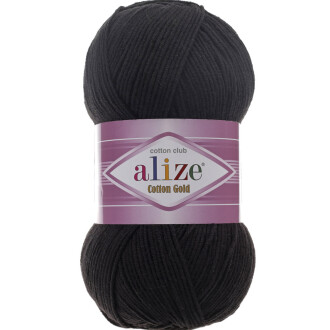 Alize Cotton Gold El Örgü İpi 60 Siyah - Alize