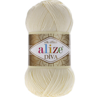 Alize Diva El Örgü İpi 1 Krem - Alize