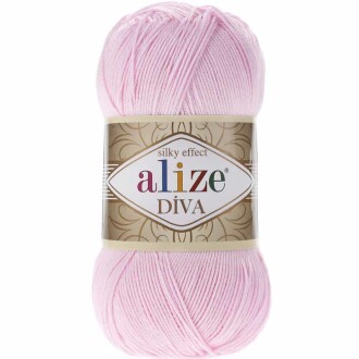 Alize Diva El Örgü İpi 185 Bebe Pembesi - Alize