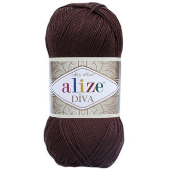Alize Diva El Örgü İpi 26 Kahverengi - Alize