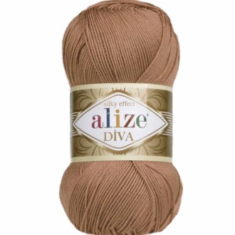 Alize Diva El Örgü İpi 261 Kızıl Kahve - Alize